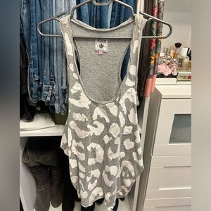 Victoria Secret Grey Cheetah Print Muscle Tank